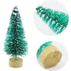 Flores decorativas 34 pçs mini árvore de natal neve geada pequeno pinheiro diy artesanato decoração de mesa ornamentos decorações