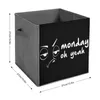 Storage Bags Bad Mood Monday Classic Folding Box Tank Large Capacity Graphic Cool Staying Books Durable Convenient Craft Room