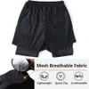 Shorts de ginástica masculinos Shorts de desempenho de dupla camada 2 em 1 Compri Stretchy Sports Shorts Quick Dry Fitn Workout Summer r1v1 #