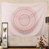 Pink Mandala Pattern Bohemia Tapestry Wall Hanging Home Decor Room Bedspread 240318