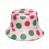 TS 2022 NOWOŚĆ DRUKOWANIA OWOROWE KAŻET KATEK Wiosna/Summer Outdoor Sun Hat Cute Strawberry Watermelon Cherry Fisherman Hat Mens Hatc24326