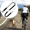 Arreios trela da bicicleta do cão, remoção fácil da instalação, trelas do cão da mão, trela do exercitador do cão para o exercício ao ar livre jogging suprimentos para animais de estimação