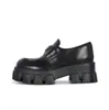Chaussures de créateur Monolith pour femmes, petites chaussures en cuir pour hommes, simples et décontractées, mocassins plats brillants noirs