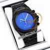 K8F 41mm 26238 1017 Alyx 9SM Designer VK Cronografo al quarzo Orologio da uomo Senza marcatori Quadrante nero PVD Bracciale in acciaio nero Cronometro Orologi da uomo HelloWatch A46A