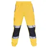 Mężczyznowe spodnie Refleksyjne kombinezony wielociągowe sportowe sporne spodnie Mężczyźni droga Prace Wysoka widoczność kombinezon robo