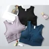 Yoga Outfit Femme Sans Monture Respirant Mesh Noir Bleu Violet Coussin Antichoc Sports Gym Running Gilet Soutien-Gorge Top Sous-Vêtements