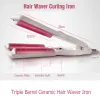 Irons Ceramic Wave Hair Curling Iron Ceramic Triple Barrel Hair Curler Irons Roller Curl Waver Waver Styling Tools Hair Styler