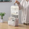 Sacs de maquillage de toilette couleur unie, sacs à cosmétiques pliables coréens de voyage imperméables de grande capacité, sac de rangement de produits de toilette à suspendre