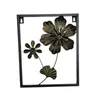 Tuindecoraties Hangend ornament display Artwork Floral Wall Sculpture Rustic Bloem metalen kunst Decor Iron Plaque for Kitchen Corridor