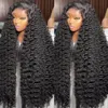 Perruque Lace Frontal Wig naturelle bouclée, cheveux humains, Loose Deep Wave, haute densité, 13x6 HD, 30 pouces, Transparent, 13x4, pour femmes