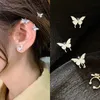 Ear Cuff Ear Cuff Sparkling best-selling and cute butterfly earmuff clip suitable for women and girls no fake perforated earmuffs no perforated earmuffs Y240326