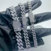 Pass Tester 6Mm 8Mm 10Mm Iced Out Ketting Hip Hop Sieraden Sier 1 Rij Diamant VVS Moissanite Cubaanse Link Chain