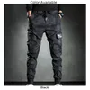 sweatpants Men Camoue Elasticity Military Cargo Pants Drawstring Multi Pockets Bottoms Casual Jogger Trousers n0tp#