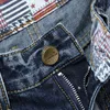 herr graffiti rippade korta jeans 2023 sommar ny fi casual smal stor hål retro stil denim shorts manliga märke kläder v8cu#