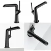 Bathroom Sink Faucets Brass Single Handle Hole Basin Faucet 1/2 Deck Mounted Cold Mixer Taps Luxury White Black Round