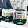 Storage Bottles Grain Jar Concave Handle Classification Design Box One Button Opening Detailed Holder Household Supplies