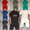 Neues Sommer-Trainingsanzug-Set für Herren, Baumwolle, Rundhalsausschnitt, lockerer Boden, trendiges T-Shirt-Set, Trapstar-Trainingsanzug