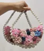 Abendtaschen Mode 3D-Blumen-Handtasche Trendige Perle Kristall Unterarmtasche Abendessen Süße Sommer-Strand-Geschenke an Freunde Geldbörse