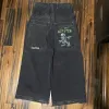 Jnco streetwear y2k män kläder baggy jeans hip hop hög kvalitet broderade mönster svarta jeans män kvinnor goth bred ben jeans l5mt#