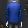 Plus size M-6XL mens business casual jacket solid color suit jacket dress work suit oversized jacket mens brand clothing evening dress 240326
