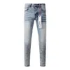Calça jeans roxa marca light tie tingida floco de neve lavagem sofisticada 9053
