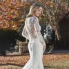 Роскошное свадебное платье для невесты, женское атласное свадебное платье с длинным рукавом и кружевной аппликацией, Vestidos De Noiva