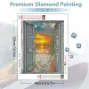 Stitch Huacan Full Square Diamond Painting Sunset Waterfall 5d DIY Diamond Brodery Mosaic Landscape Art Kits Home Decoration