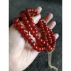 Pendant Necklaces Wine Red Agate Auspicious Bright Necklace Buddha Beads Accessories