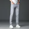 Lente Herfst Jeans Busin Casual Mannelijke Rechte Cott Denim Broek Fi Jeugd Stretch Slim Fit Cowboys Broek C2hA #