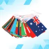 Aksesuarlar World Flags International Flags 100 ülke asılı ip bayrakları Spor Okulu Kulübü için Ulusal Bunting Flama Banner