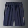 Men's Shorts Casual Everyday Summer Beach For Men Quick-drying Elastic Waistband With Zipper