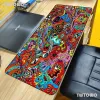 Almofadas Arte psicodélica personalizada mouse pad xxl grande imagem personalizar mousepad escritório anime mesa decoração teclado grande tapete