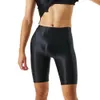 Shorts de sport mi-hauteur peau-toucher protection hommes brillant glace soie Fitn Shorts hommes Leggings Sportwear k2Oj #