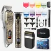 Professionele T-blade Clippers Mannen Zero Gapped Trimmer en Baardscheerapparaat Kapper Kwaliteit Haar Knippen Hine Kit - Perfect vakantiecadeau voor hem