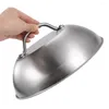 Mugs BBQ Pot Lid återanvändbar panna stek kastrull tvättbara lock täcker rostfritt stål metall