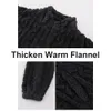 سستة دافئة الفانيلا LG Plush Pajamas للرجال الشتاء ثخانة الشعاب المرجانية Fleece Pajamas مجموعة بسيطة باجاما الصلبة البسيطة 3XL M49W#