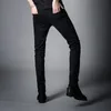 new Men Slim Jeans Elasticity Skinny Black Jeans Fi Casual Thick Denim Pants Trousers TP8011 y8bp#