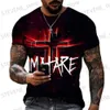 Men's T-Shirts Christian Mens Clothing T Shirts Oversized Vintage T Shirt Gothic Jesus Christ Cross 3D Print O-neck Tops Hip Hop Short Slve T240325