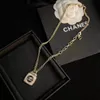 Xiao Xiang Feng new square lock head clavicle diamond necklace