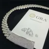 Schwere Miami Bling Runde Diamant-Gliederkette Sterling Silber S D Farbe VVS Moissanit Mode kubanische Halskette