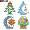 Stitch HOMFUN 5D Crystal Christmas Tree Diamond Painting Snowman Embroidery Colorful Rhinestones DIY Halloween Home Decor Gift