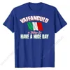 VAFFANCULO TENHA UMA BEM CAMISA DIA - FONITY ITALIANO T -SHIRT Algodão Aluno Homens de Tees Grupo Tshirts Design Plano 240311