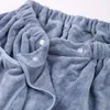 intelligente-menmode Lato sexy da uomo aperto Accappatoio da doccia Asciugamano Accappatoio Tasche in peluche Snap Butts Coral Sleepwear J1Hb #