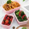 Silicone Folding Bento Box 4Pc Collapsible Portable Lunch Box for Food Dinnerware Food Container Bowl Lunchbox Tableware