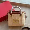 Bolsos de paja para mujer Bolso de compras de diseñador Bolsos de hombro de lujo Loco Hobos Cadena Canasta de ratán Bolso Tote Playa Hombro Diseñador Crossbody Lady Totes de mimbre