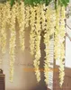 100 pièces fleur de glycine d'hortensia artificielle pour bricolage simulation arc de mariage carré en rotin panier suspendu peut être une extension 240320