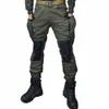 Multi-Pockets Tactical Pants Men Patchwork Knee Protect Cargo Army Outdoor Swat Field Combat Byxor som klättrar jogger w6h8#