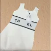 womans dress designer skirt women letters jacquard knit Dresses high waist Sleeveless slim fit Dress