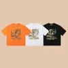 Mannen T-shirts 2024 Kwaliteit Streetwear Merk HOUSE OF FOUTEN Gedrukt Vintage Kleding Losse Oversized Shirt Tops Tees Voor mannen
