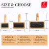 Combs Fenice Wooden Dogs and Cats Slicker Brush for Removing Mats Tangles and Loose Hair Pet Grooming Comb for Long or Short Hair Dogs